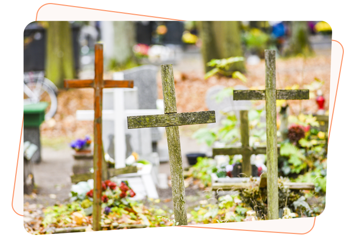 Croix sur tombe